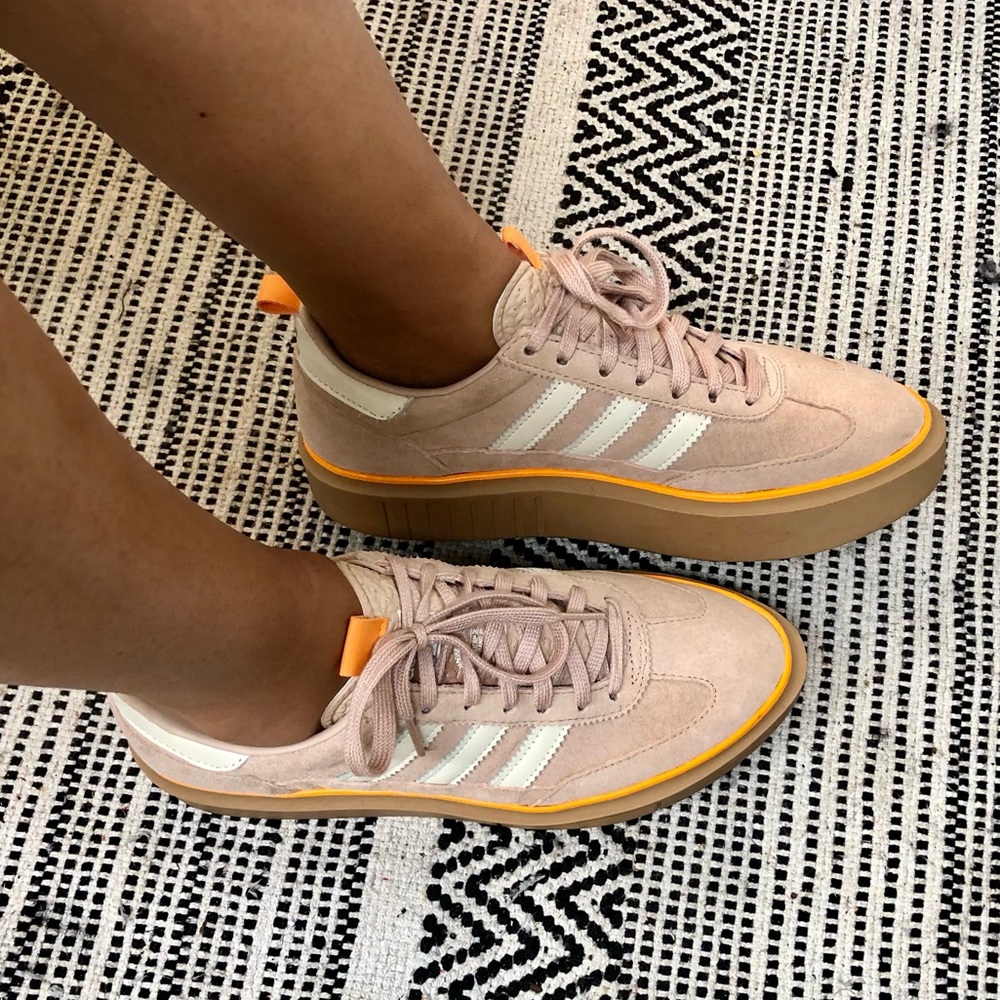 ADIDAS Super Sleek Sneakers, Pink suede, size 8.5